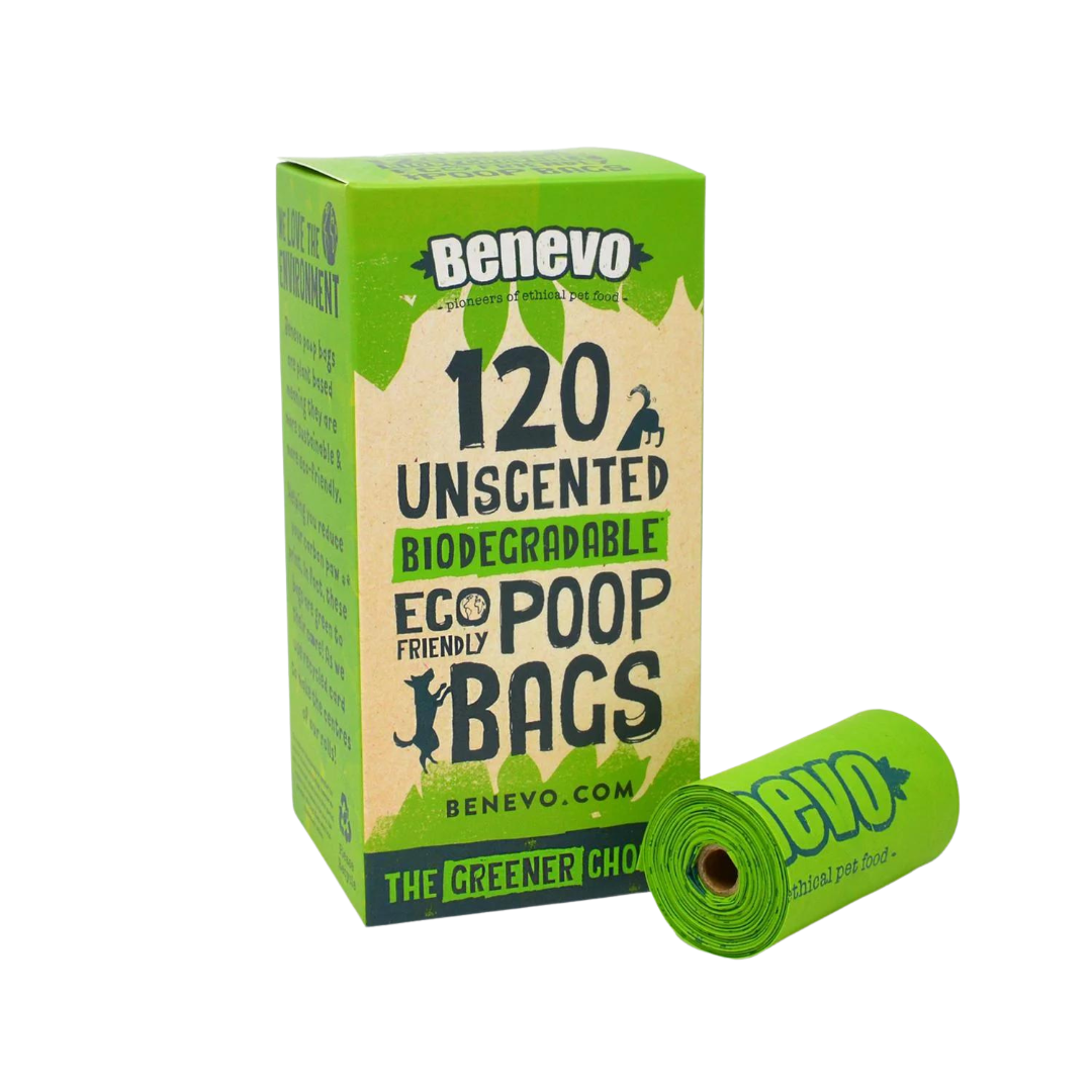 Bolsas compostables para excrementos Benevo para perros, 120 bolsas 